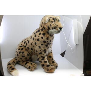 Vintage 1989 Applause WWF Wildlife Cheetah Large Cat Plush Stuffed Animal RARE